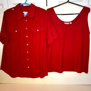 Chico's Modal shirt with matching tank top